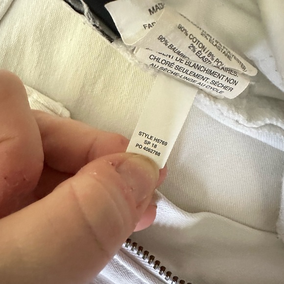 Madewell 9” High-Rise Skinny Jeans in White! 90% Cotton! - Picture 3 of 11